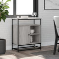 Sideboard mit den Massen 69 x 35 x 80 cm in Eichenbraun und Grau
