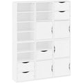 Sideboard mit den Massen 40 x 24 x 79 cm in Weiss und Naturbraun