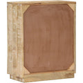 Das Sideboard misst 60 x 30 x 75 cm in Naturbraun