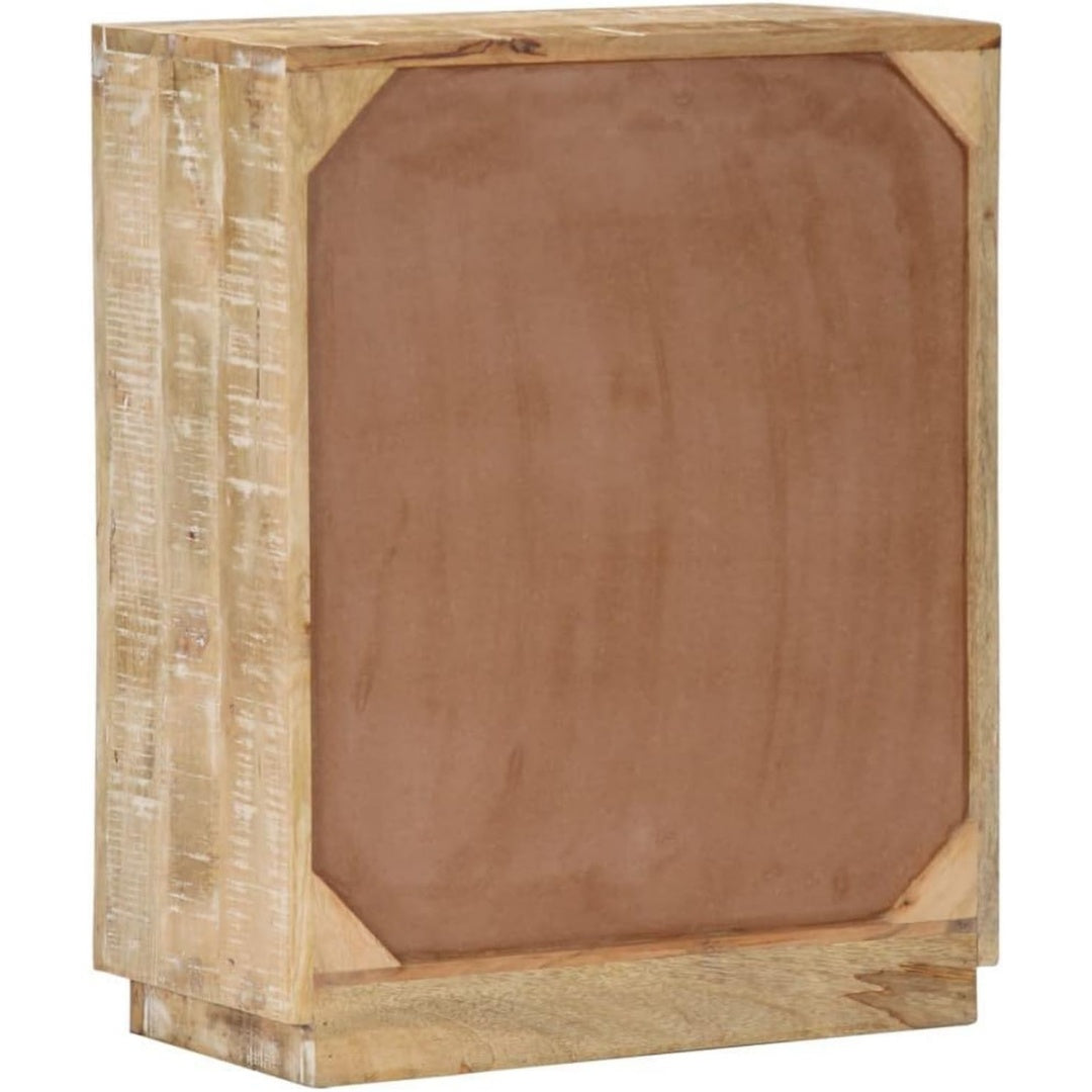 Das Sideboard misst 60 x 30 x 75 cm in Naturbraun