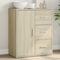 Sideboard mit den Massen 60 x 31 x 70 cm in Eichenbraun aus Holzwerkstoff