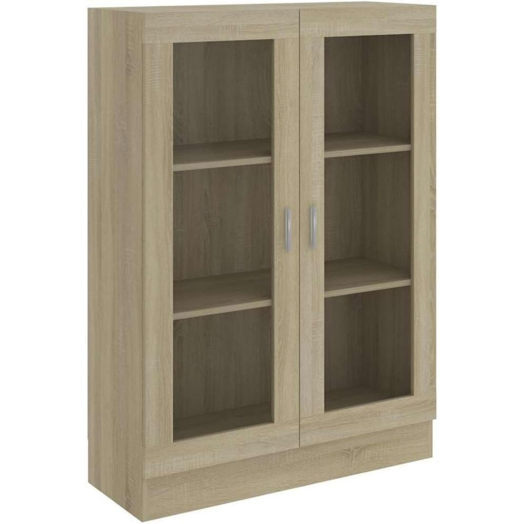 Die Gestaltung von der Vitrine wird durch Glas gepraegt