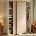 Kleiderschrank mit 2 Tueren und Schiebetueren