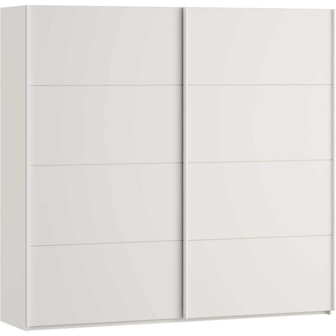 Ein Spiegel praegt den Kleiderschrank in Kaschmirbeige und Beige