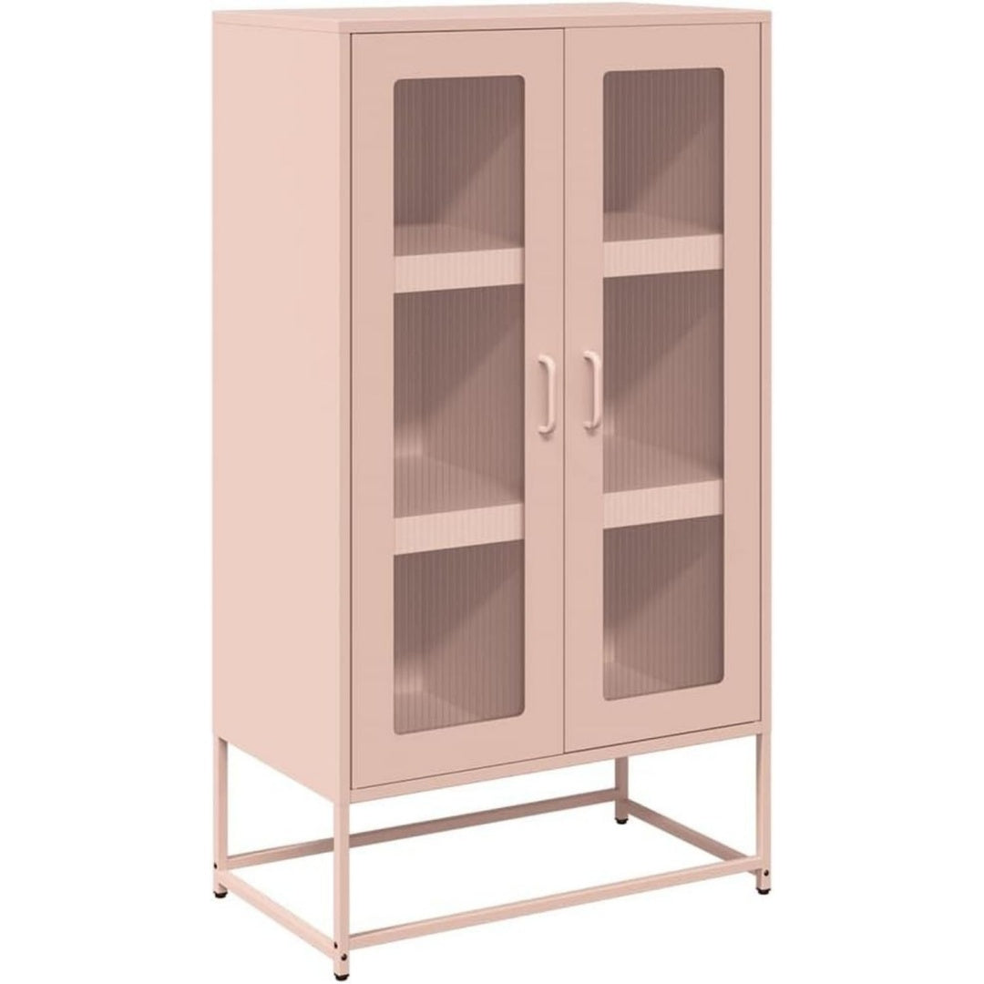 Hochschrank in Rosa mit 2 Tueren