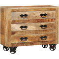 Sideboard mit 3 Schubladen, Holzoptik und Schubladen