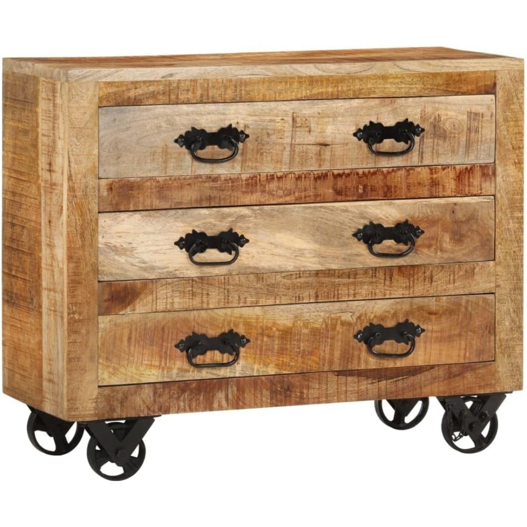 Sideboard mit 3 Schubladen, Holzoptik und Schubladen