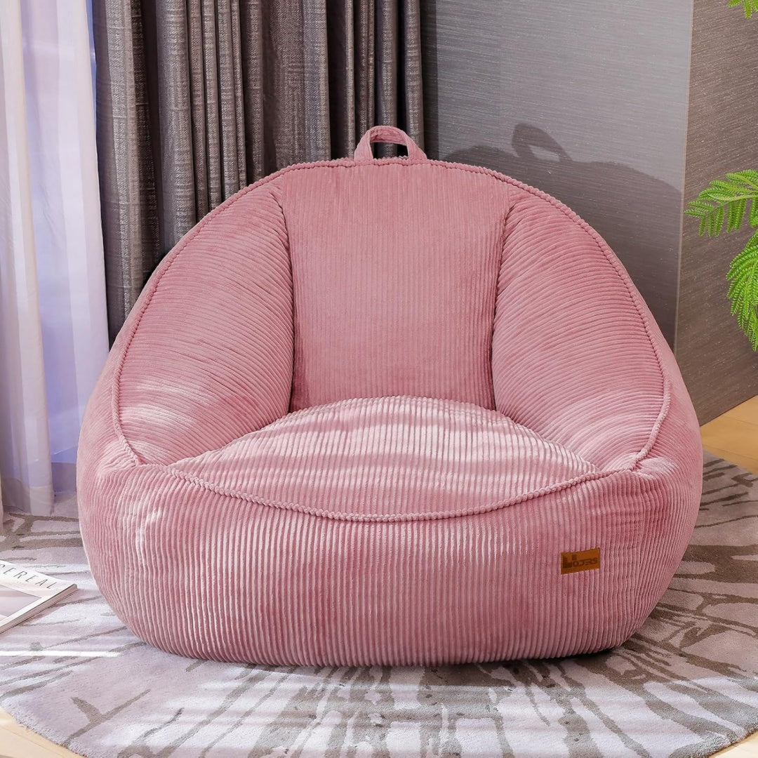 Rosa bestimmt die Farbgebung von dem Sitzsack