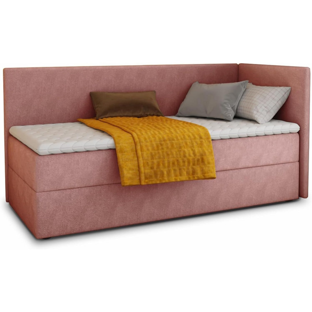 Boxspringbett in Rosa