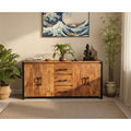 Sideboard mit Schubladen, geschlossenem Stauraum und Metallgriffen