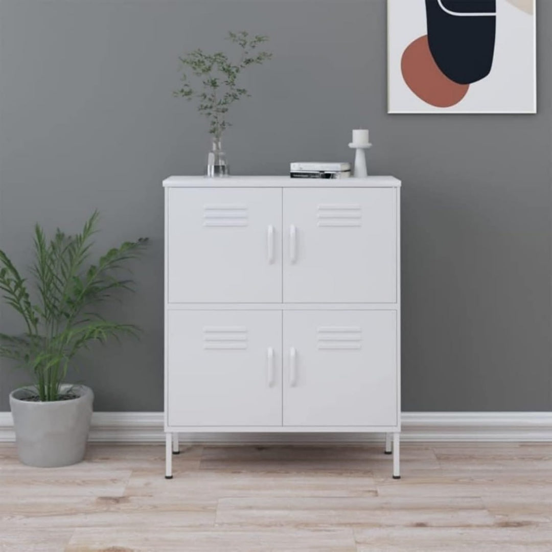 Der Hochschrank misst 80 x 35 x 101.5 cm in Weiss