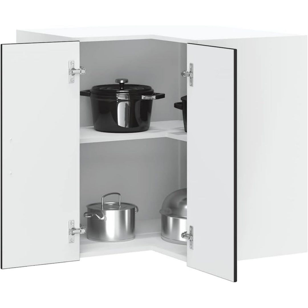 Wandschrank mit den Massen 57 x 57 x 60 cm in Schwarz